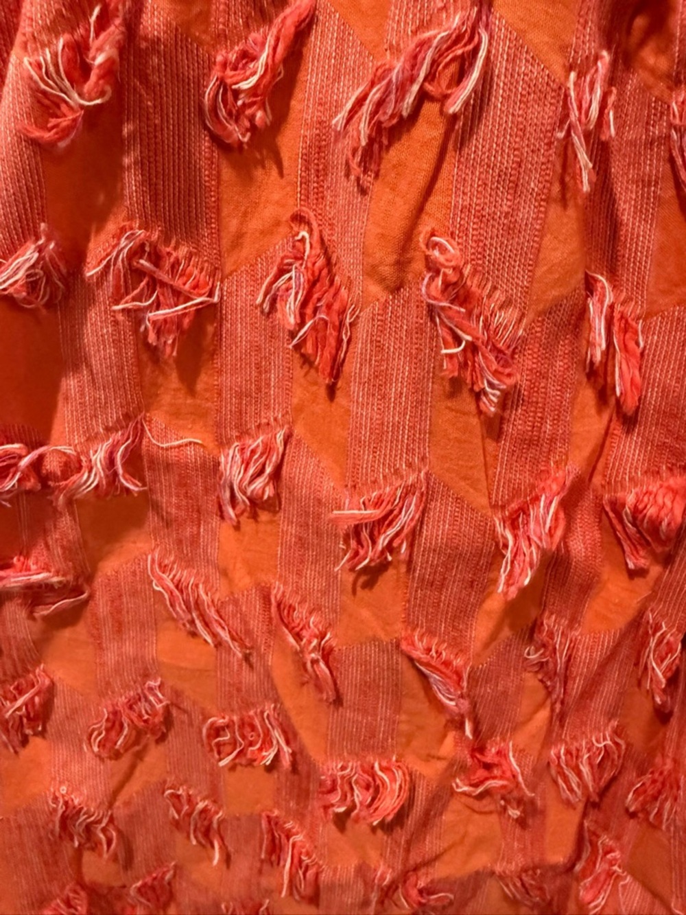 Anthropologie Orange Textured Tiered Midi Dress - Picture 3 of 10
